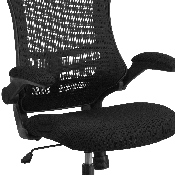High Back Office Chair - High Back Mesh Executive Office and Desk Chair with Wheels and Adjustable Headrest, BL-X-5H-GG
