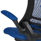 Mid-Back Blue Mesh Ergonomic Drafting Chair with Adjustable Foot Ring and Flip-Up Arms, BL-X-5M-D-BLUE-GG, BL-X-5M-D-BLUE-GG