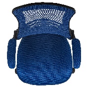 Mid-Back Blue Mesh Ergonomic Drafting Chair with Adjustable Foot Ring and Flip-Up Arms, BL-X-5M-D-BLUE-GG, BL-X-5M-D-BLUE-GG