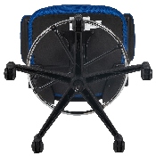 Mid-Back Blue Mesh Ergonomic Drafting Chair with Adjustable Foot Ring and Flip-Up Arms, BL-X-5M-D-BLUE-GG, BL-X-5M-D-BLUE-GG