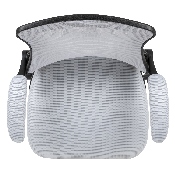 Mid-Back White Mesh Ergonomic Drafting Chair with Adjustable Foot Ring and Flip-Up Arms, BL-X-5M-D-WH-GG, BL-X-5M-D-WH-GG