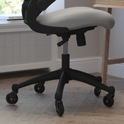 Kelista Mid-Back Dark Gray Mesh Swivel Ergonomic Task Office Chair with Flip-Up Arms and Transparent Roller Wheels, BL-X-5M-DKGY-RLB-GG