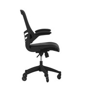 Kelista Desk Chair with Transparent Roller Wheels , Swivel Chair with Kelista Mid-Back Black Mesh and LeatherSoft Seat for Home Office and DeskFloor:, BL-X-5M-LEA-RLB-GG
