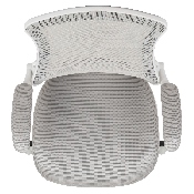 Mid-Back Light Gray Mesh Swivel Ergonomic Task Office Chair with White Frame and Flip-Up Arms, BL-X-5M-WH-GY-GG