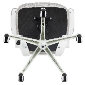 Mid-Back Light Gray Mesh Swivel Ergonomic Task Office Chair with White Frame and Flip-Up Arms, BL-X-5M-WH-GY-GG