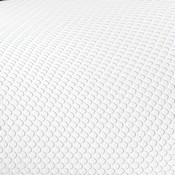 Kelista Mid-Back White Mesh Swivel Ergonomic Task Office Chair with Flip-Up Arms and Transparent Roller Wheels, BL-X-5M-WH-RLB-GG