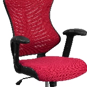 High Back Designer Burgundy Mesh Executive Swivel Ergonomic Office Chair with Adjustable Arms, BL-ZP-806-BY-GG