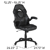 Black Gaming Desk and Black Racing Chair Set with Cup Holder, Headphone Hook & 2 Wire Management Holes, BLN-X10D1904-BK-GG