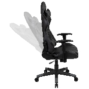 Gaming Desk and Gray/Black Reclining Gaming Chair Set /Cup Holder/Headphone Hook/Removable Mouse Pad Top - Wire Management, BLN-X20D1904L-GY-GG