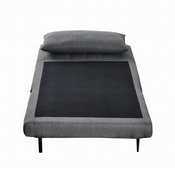 Shaw Convertible Tri-Fold Sleeper Chair with Pillow, Multifunctional Adjustable Sleeper with Channel Stitching and Hideaway Legs in Dark Gray, BO-BS-BS031-DKGRY-GG
