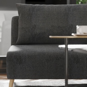 Shaw Convertible Tri-Fold Sleeper Chair with Pillow, Multifunctional Adjustable Sleeper with Channel Stitching and Hideaway Legs in Dark Gray, BO-BS-BS031-DKGRY-GG