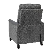 Carson Transitional Style Push Back Recliner Chair - Pillow Back Recliner - Gray Fabric Upholstery - Accent Nail Trim, BO-BS7003-GY-GG
