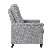 Carson Transitional Style Push Back Recliner Chair - Pillow Back Recliner - Light Gray Fabric Upholstery - Accent Nail Trim, BO-BS7003-LGY-GG