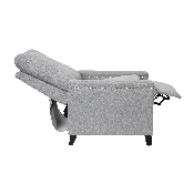 Carson Transitional Style Push Back Recliner Chair - Pillow Back Recliner - Light Gray Fabric Upholstery - Accent Nail Trim, BO-BS7003-LGY-GG
