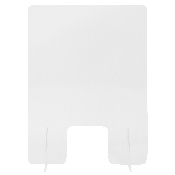 Acrylic Free-Standing Register Shield / Sneeze Guard, 33"H x 24"L, BR-ASLF-3324-GG