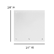 Acrylic Suspended Register Shield / Sneeze Guard, 24"H x 24"L - Hanging and Mounting Hardware Included, BR-ASLM-2424-GG