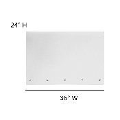 Acrylic Suspended Register Shield / Sneeze Guard, 24"H x 36"L - Hanging and Mounting Hardware Included, BR-ASLM-2436-GG