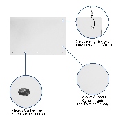 Acrylic Suspended Register Shield / Sneeze Guard, 24"H x 36"L - Hanging and Mounting Hardware Included, BR-ASLM-2436-GG