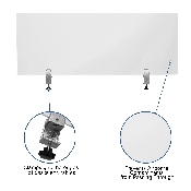 Clear Acrylic Desk Partition, 18"H x 47"L (Hardware Included), BR-DDIA-45119-GG
