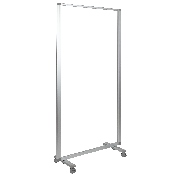 Transparent Acrylic Mobile Partition with Lockable Casters, 72