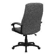 High Back Gray Fabric Executive Swivel Office Chair with Two Line Horizontal Stitch Back and Arms, BT-134A-GY-GG