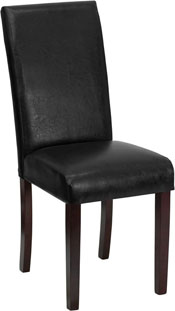 Black LeatherSoft Parsons Chair, BT-350-BK-LEA-023-GG