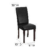 Black LeatherSoft Parsons Chair, BT-350-BK-LEA-023-GG