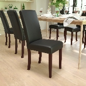 Black LeatherSoft Parsons Chair, BT-350-BK-LEA-023-GG