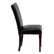 Black LeatherSoft Parsons Chair, BT-350-BK-LEA-023-GG