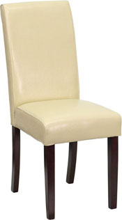 Ivory LeatherSoft Parsons Chair, BT-350-IVORY-050-GG