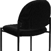 Comfort Black Fabric Stackable Steel Side Reception Chair, BT-515-1-BK-GG
