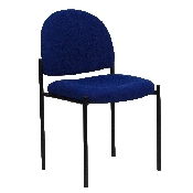 Comfort Navy Fabric Stackable Steel Side Reception Chair, BT-515-1-NVY-GG