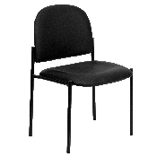 Comfort Black Vinyl Stackable Steel Side Reception Chair, BT-515-1-VINYL-GG