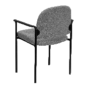 Comfort Gray Fabric Stackable Steel Side Reception Chair with Arms, BT-516-1-GY-GG