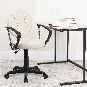 Baseball Swivel Task Office Chair with Arms, BT-6179-BASE-A-GG