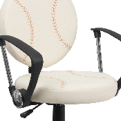 Baseball Swivel Task Office Chair with Arms, BT-6179-BASE-A-GG