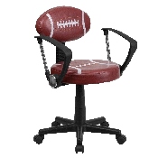 Football Swivel Task Office Chair with Arms, BT-6181-FOOT-A-GG