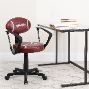 Football Swivel Task Office Chair with Arms, BT-6181-FOOT-A-GG