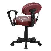 Football Swivel Task Office Chair with Arms, BT-6181-FOOT-A-GG
