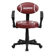 Football Swivel Task Office Chair with Arms, BT-6181-FOOT-A-GG