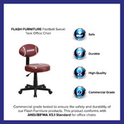 Football Swivel Task Office Chair, BT-6181-FOOT-GG