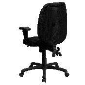 High Back Black Fabric Multifunction Ergonomic Executive Swivel Office Chair with Adjustable Arms, BT-6191H-BK-GG