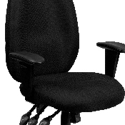 High Back Black Fabric Multifunction Ergonomic Executive Swivel Office Chair with Adjustable Arms, BT-6191H-BK-GG