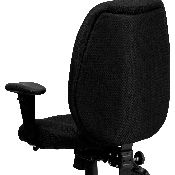 High Back Black Fabric Multifunction Ergonomic Executive Swivel Office Chair with Adjustable Arms, BT-6191H-BK-GG