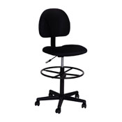 Bruce Black Fabric Drafting Chair (Cylinders: 22.5''-27''H or 26''-30.5''H), BT-659-BLACK-GG