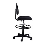 Bruce Black Fabric Drafting Chair (Cylinders: 22.5''-27''H or 26''-30.5''H), BT-659-BLACK-GG