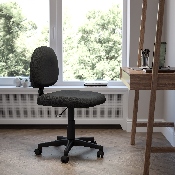 Mid-Back Black Fabric Swivel Task Office Chair, BT-660-BK-GG