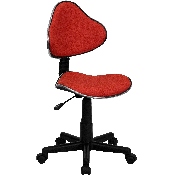 Red Fabric Swivel Ergonomic Task Office Chair, BT-699-RED-GG