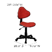 Red Fabric Swivel Ergonomic Task Office Chair, BT-699-RED-GG