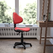 Red Fabric Swivel Ergonomic Task Office Chair, BT-699-RED-GG